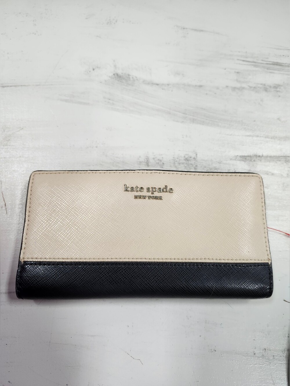 Kate Spade Two-Tone Cream and Black Continental Wallet